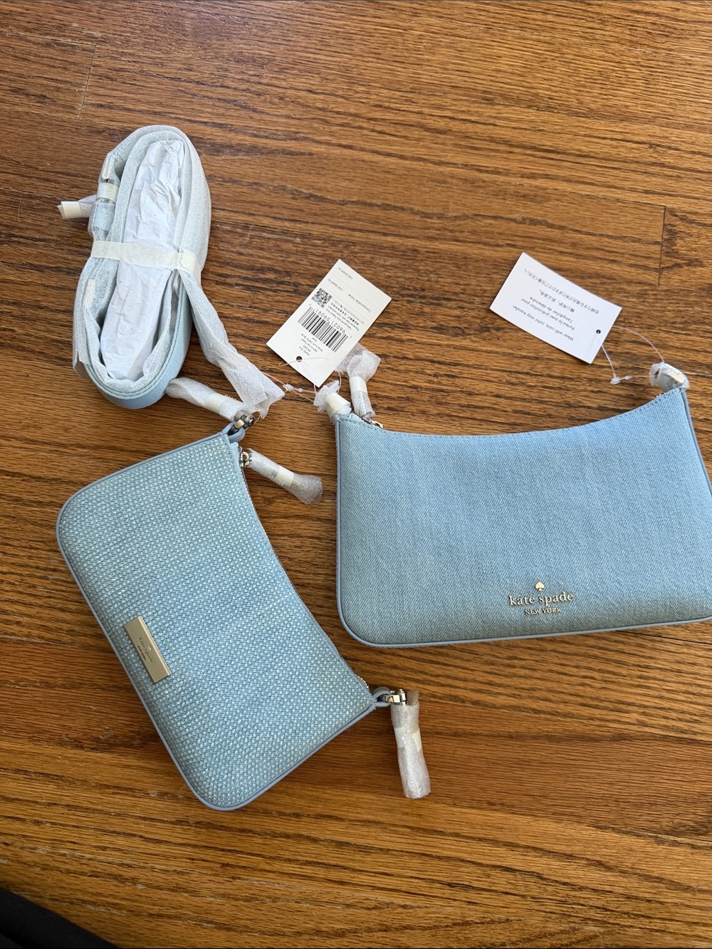 kate spade Light Blue Two-Piece Crossbody or Wristlet Set
